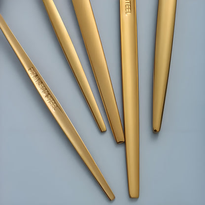 30 Talheres Dourados Prateados Conjunto de Talheres Aço Inoxidável Faca Garfo Colher Jogo de Mesa Conjunto de Talheres de Luxo para Cozinha de Festival