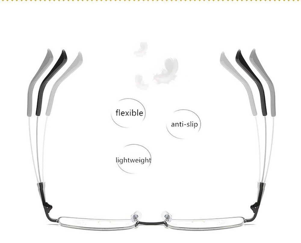 Progressive Men's Eyeglasses Frame Multifocal Reading Glasses Anti Blue Light Eyewear Near Far Sight Glasse escuadras de metal+4