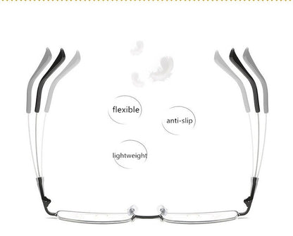 Progressive Men's Eyeglasses Frame Multifocal Reading Glasses Anti Blue Light Eyewear Near Far Sight Glasse escuadras de metal+4