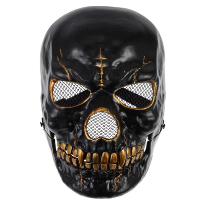 Bloody Effect Moving Mouth Skull Mask Realistic Full Face Halloween Skull Masks Funny Spooky Scary Skull Headgear for Women Men