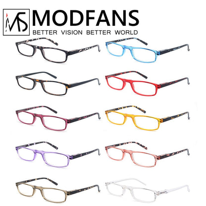 Women Men Reading Glasses Classic Small Rectangle Frame Spring Hinge Ulrta Comtable Wear Readers Eyeglass with Diopters