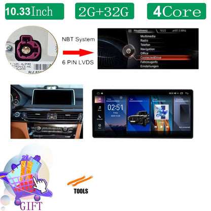 Para BMW X5 F15 X6 F16 2014 - 2018 Sistema NBT/EVO Rádio Automotivo Multimídia Player Android 14 GPS Navegação 4G BT Carplay Auto Ferramentas