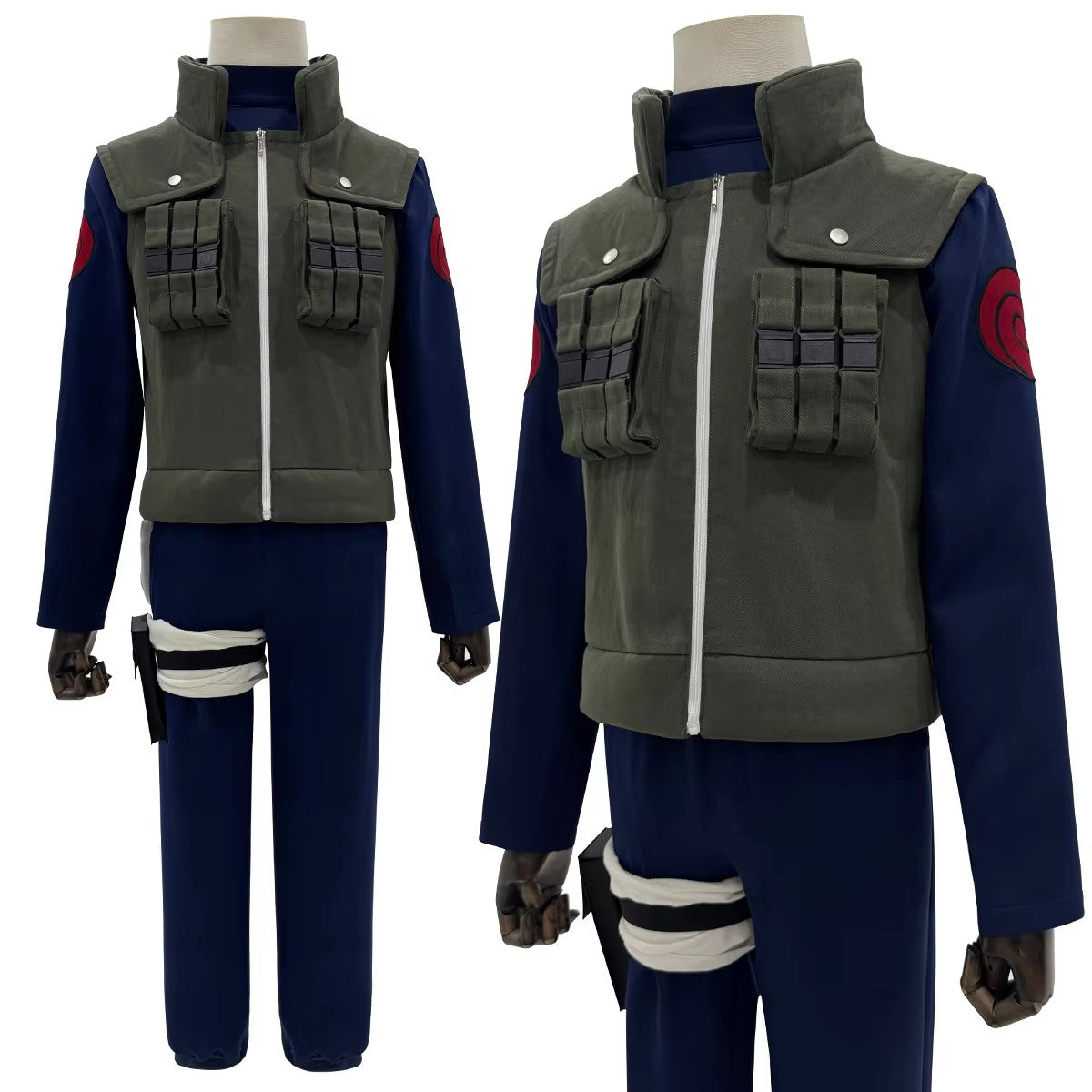 HOLOUN Anime Hatake Kakashi Cosplay Costume Vest T-shirt Pants Pouch Cos Convention Gift Halloween Christmas