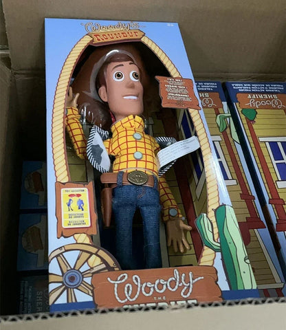 Disney Novo Original 40cm Falando Woody Buzz Figuras de Ação Modelo Toy Story 4 Anime Figuras Decoração Coleção Presente de Natal