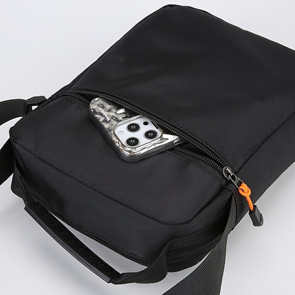 Stylish Men's Crossbody Bag with Headphone Jack, Multiple Pockets, Adjustable Strap, Ideal for Casual, Vacation Travel, Holiday