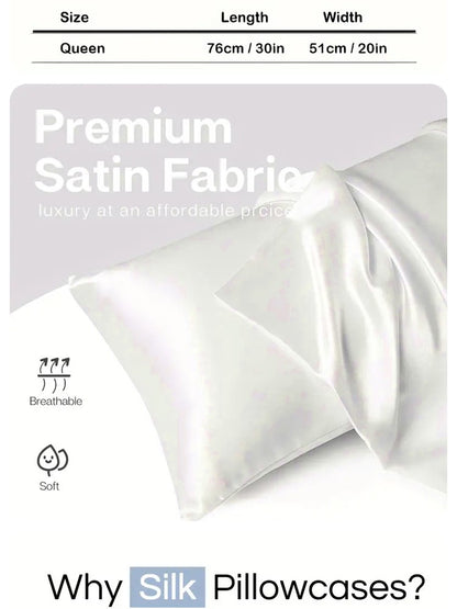 1pcs Pillowcase for Hair and Skin, Silk Satin Pillowcase Pillow Cases Set of Silky Pillow Cover with Envelope Closure