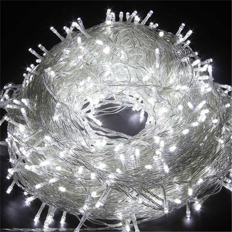 Outdoor LED String Lights Garland 110/220V 10-100M Waterproof Fairy Light Christmas Wedding Party Holiday Gardening Decoration