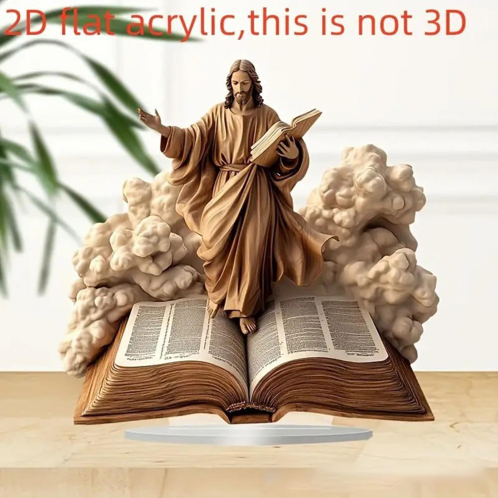 Jesus Birth Decor Glossy Acrylic Xmas Centerpiece Nativity Table Accessory Lightweight 2d Flat Christian Decoration For Party