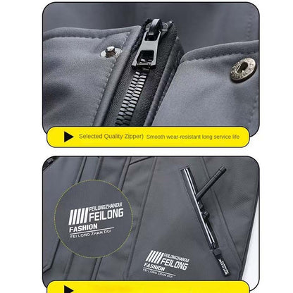 Conjunto de Pesca Masculino de Inverno 2025 Novo Impermeável e Quente Engrossado, Calça de Neve de Algodão, Conjunto Quente de Montanhismo à Prova de Vento