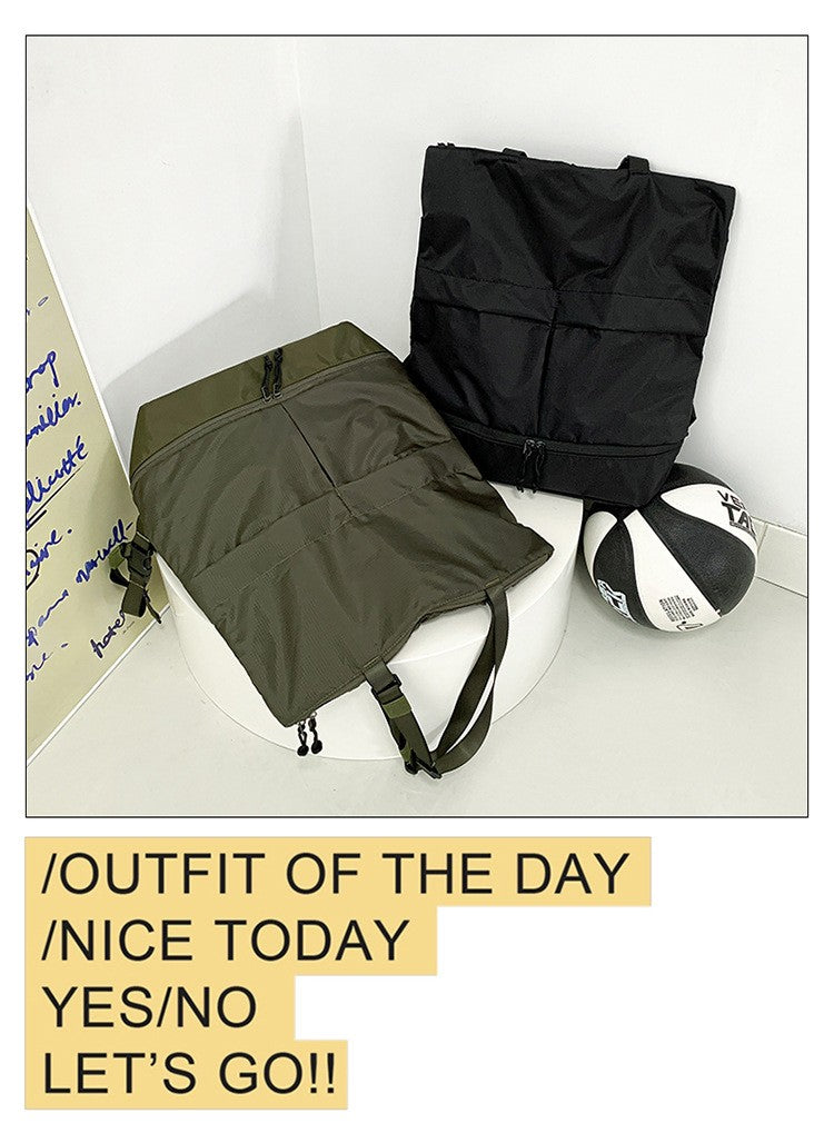 Mochila Feminina e Masculina Grande Capacidade Unissex Mochilas Nylon Impermeável Bolsa Esportiva Bolsas Escolares Tendência Portátil Lazer Viagem Bolsa de Mão
