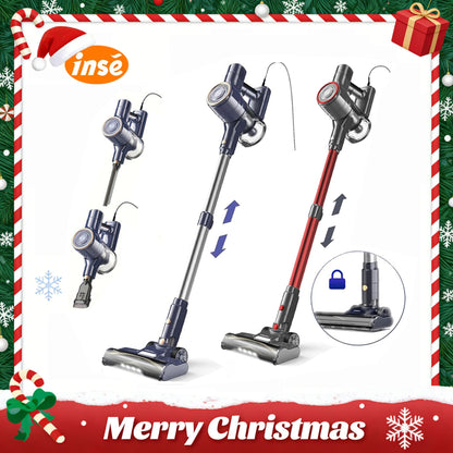 Aspirador de Pó com Fio INSE I8, Vertical, 25KPa, 600W Potente, 6 em 1, Leve, Portátil para Tapetes e Pelos de Animais de Estimação