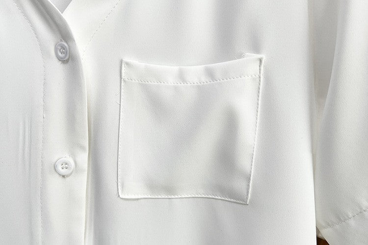 Plus Size Women's Summer New Style Lace Sleeve V-Neck Short Sleeve Shirt Fresh And Elegant Fashionable Blouse Polyester Fabric