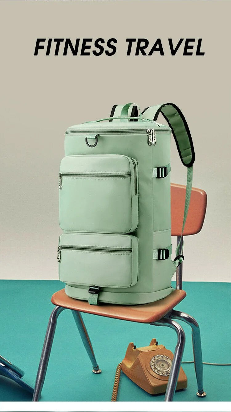 Mochila de Viagem Grande, Moderna e Simples com Compartimento Independente para Sapatos, Bolsa Casual Multibolsos para Viagens Curtas
