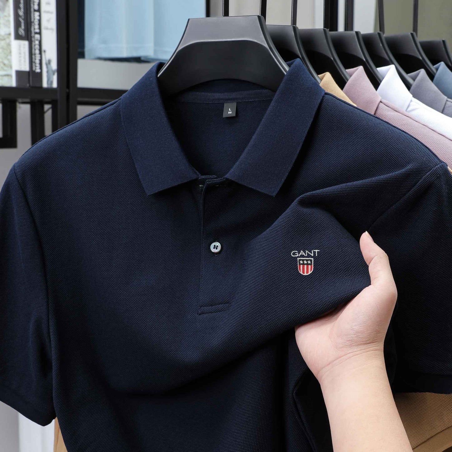 High-end 100% Cotton Short Sleeve Polo Shirt Men's Summer Luxury Brand Breathable Paul T-shirt Exquisite Embroidery Casual Top