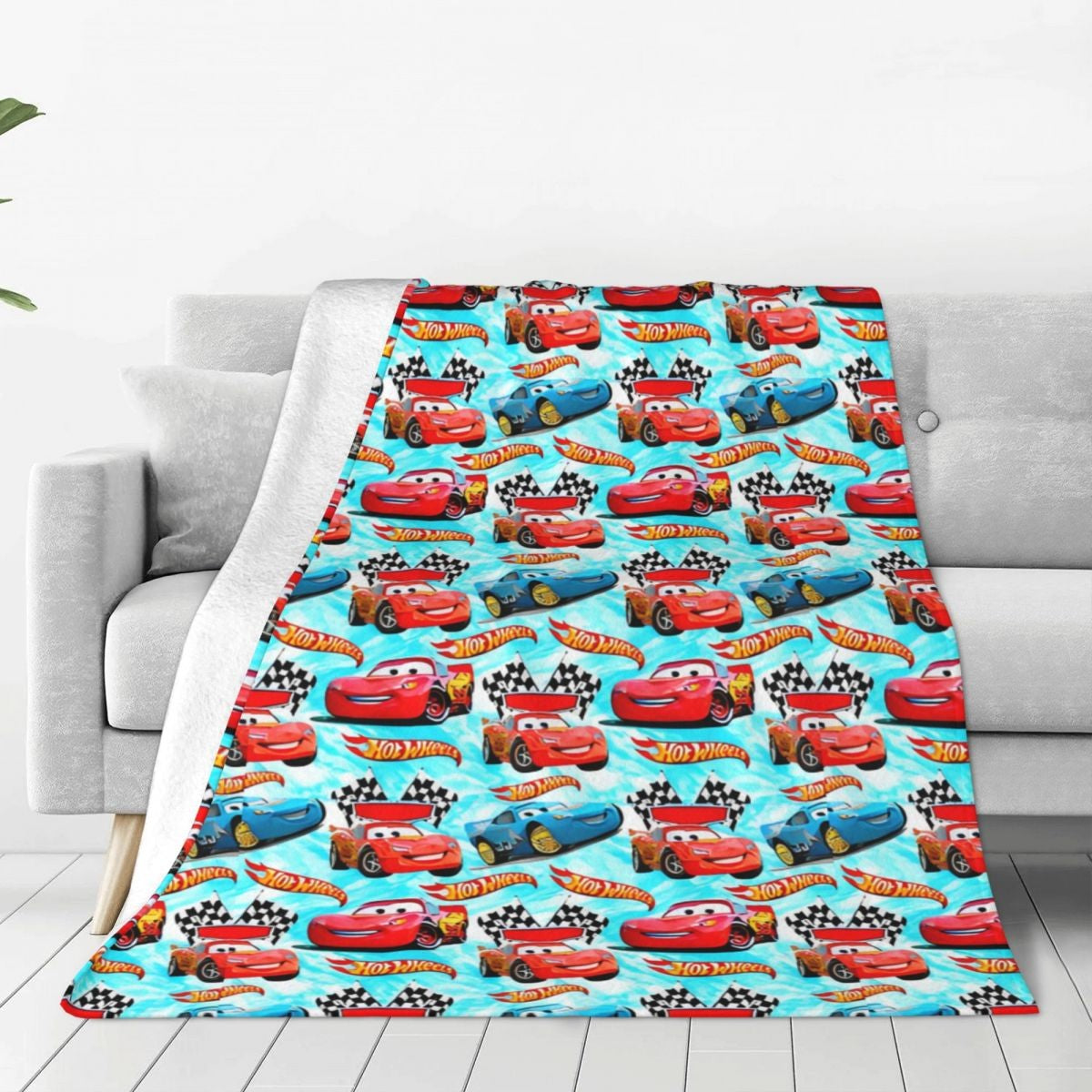 Cars Lightning McQueen 95 Flannel Blanket Life Is A Highway Super Warm Throw Blanket for Couch Bed Picnic Bedspread Sofa Bed