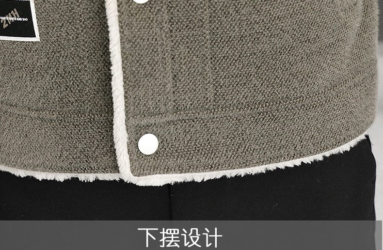 2023 Winter Men's Woolen Jacket Plus Velvet Padded Warm Trench Coat Fashion Casual Business Streetwear Overcoat Men Clothing