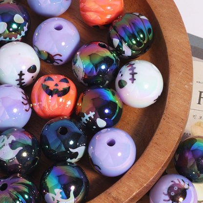 10-30PC 16mm Halloween Theme Ghost Pumpkin DIY Beads for Halloween Prank Carnival Party Decorations Party Favors Gift Bag Filler