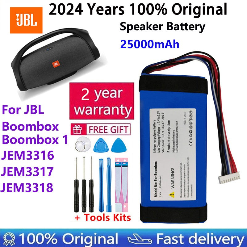 Bateria de substituição de alto-falante original de 2024 para JBL Link 10 20 G03 Clip Charge Boombox Pulse Xtreme Flip 1 2 3 4 5 6 Bateria
