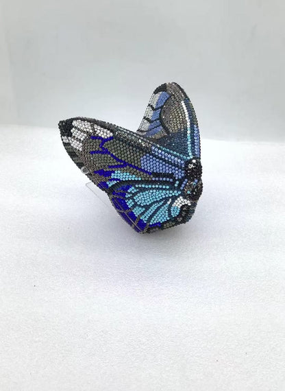Women Butterfly Gems Evening Minaudiere Clutch Bags Women Crystals Purses and Handbags Bridal Wedding Purse Luxury Clutch Bag