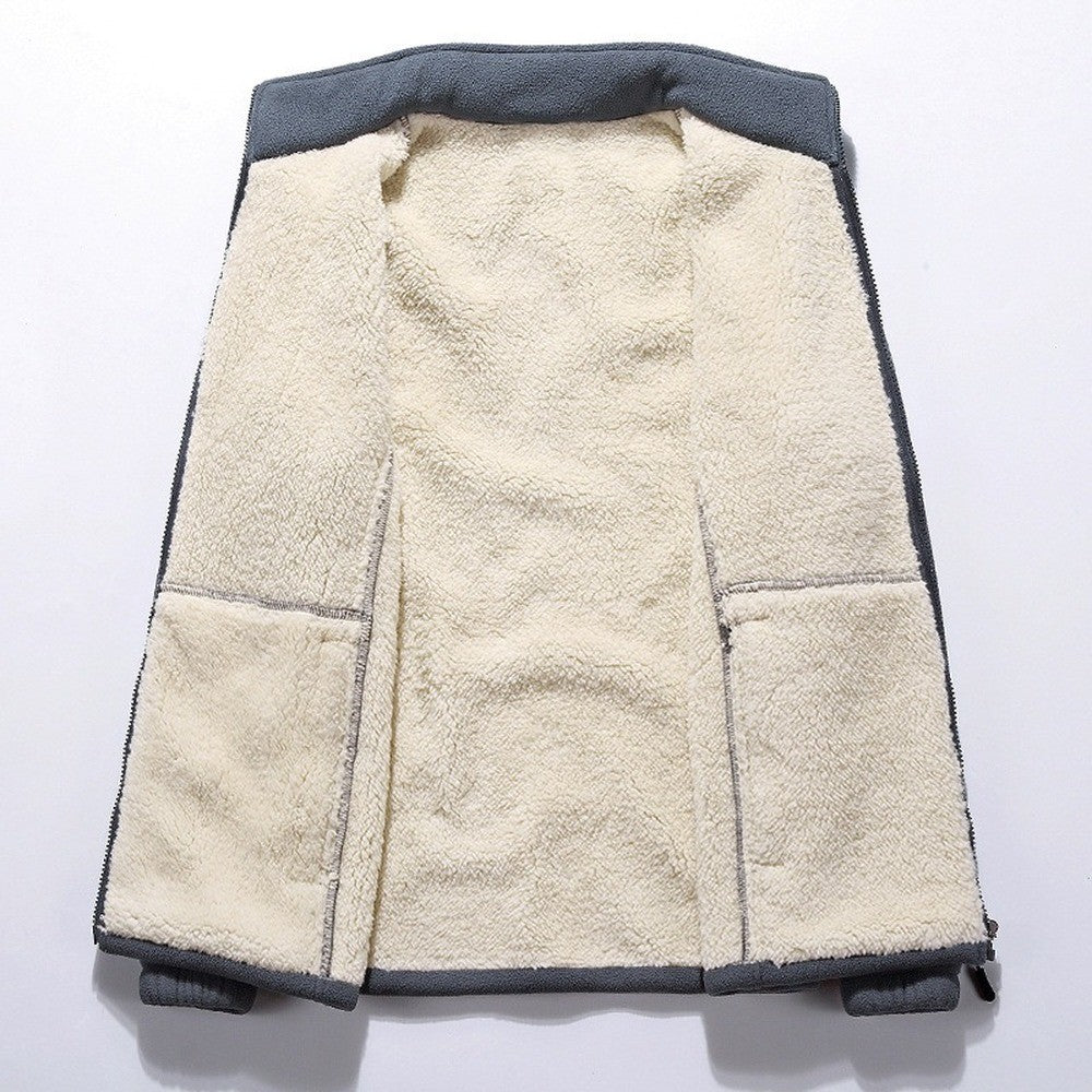 Mens Thick Fleece Jackets Men Outwear Sportswear Wool Liner Warm Jackets Coats Man Thermal Coat Men Winter Coat Plus Size L-4XL