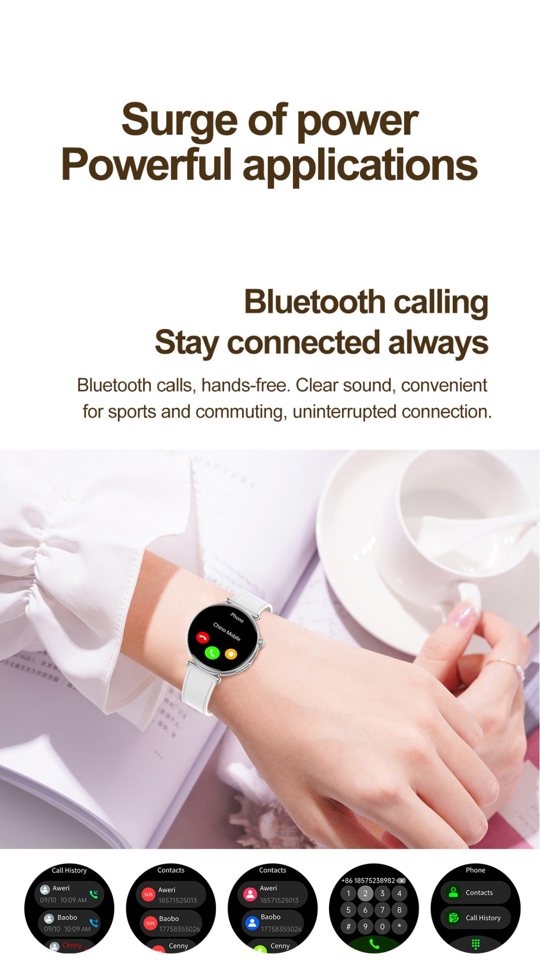 NEW Women Smartwatch 1.32inch AMOLED Screen ECG Sport Watch Blood Pressure Micro physical examination AI dial Health Smart Watch
