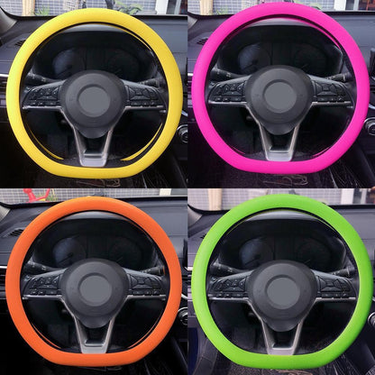 Anti-skid Silicone Auto Steering Wheel Cover With Elastic Stretch To Enhance Internal Design And Comfortable Grip Access