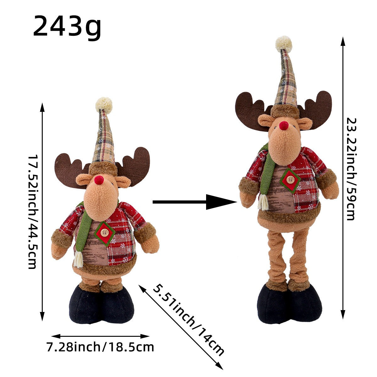 Telescopic Christmas Doll Merry Christmas Decorations For Home 2026 Christmas Ornament Xmas Navidad Noel Gifts New Year 2026
