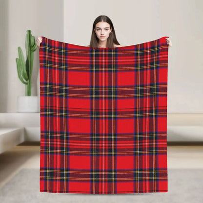 Manta Leve Xadrez Tartan Stewart Fina Perfeita para Cama Sofá Primavera Presente de Natal