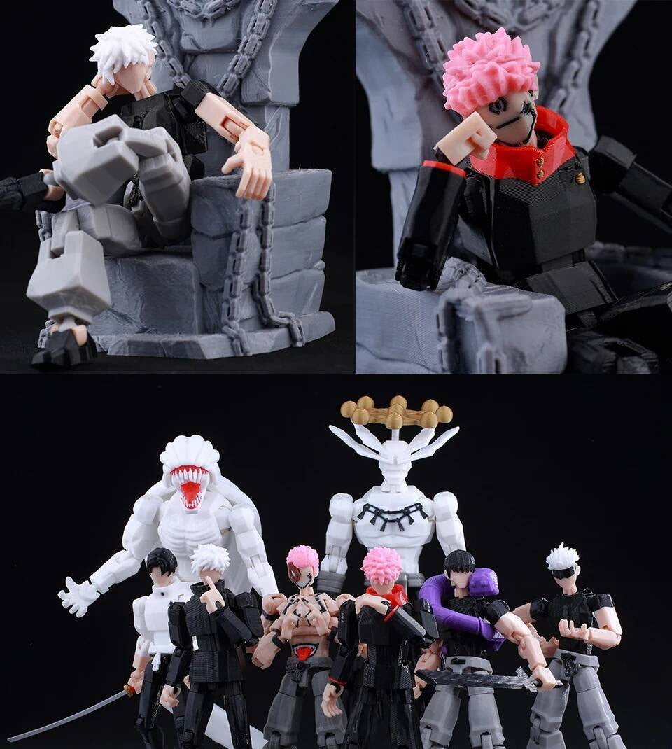 ?9L3D Lucky13 Gojo Sukuna Jujutsu Fushiguro Toji Gojo Satoru Action Figure Dummy13 T13 Multi-Jointed Collectible Toys Titan13