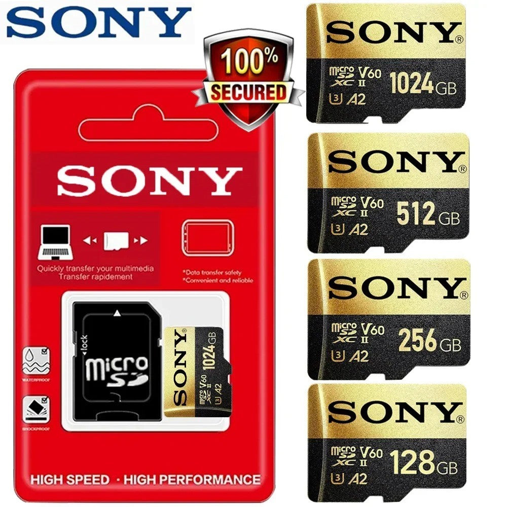 SONY Memory Card Original 1TB Class 10 V60 TF Card Mini SD Card 512GB 256GB A2 U3 Micro High Speed TF Card Dropshipping