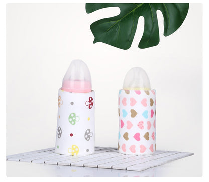 USB Baby Bottle Warmer Portable Travel Infant Baby Feeding Bottle Warmer Heater Thermostat Heated Cover Milk Bottle Heater Bags