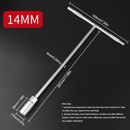 Chave de Soquete T de 6-19 mm Chave de Porca Sextavada Chaves de Fenda Hexagonais Estendidas Pneus Automotivos Máquinas Ferramentas Manuais de Reparo para Oficina