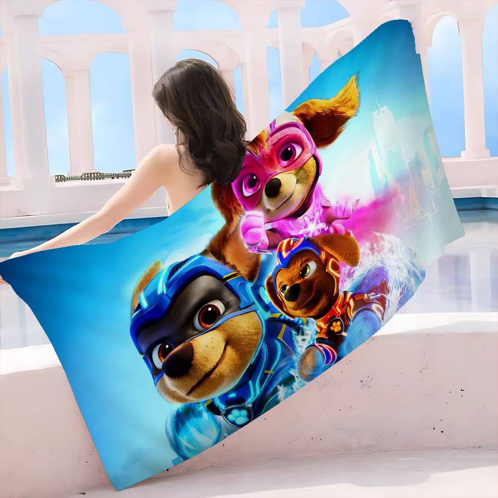 TV Paw Anime P-Patrols Anime Beach Swimming Towel Soft Absorbent Washcloth Children's Gifts For Kids Travel Camping Gym