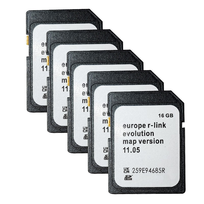 The European version of the GPS SD card works with Renault Cars R-Link 11.05 259E94685R  GPS Maps Satellite Navigation SD
