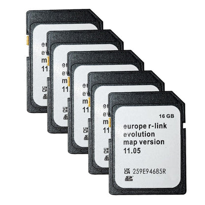 The European version of the GPS SD card works with Renault Cars R-Link 11.05 259E94685R  GPS Maps Satellite Navigation SD