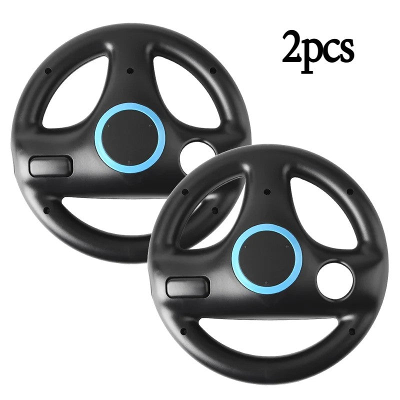 2 PEÇAS Plástico, design inovador e ergonômico, Volante de Corrida para Nintendo Wii Kart Game Remote Controller