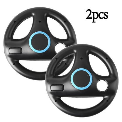 2 PEÇAS Plástico, design inovador e ergonômico, Volante de Corrida para Nintendo Wii Kart Game Remote Controller