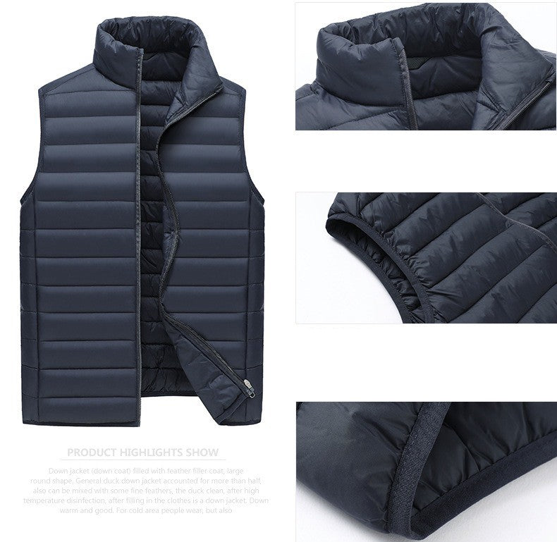 Hot Sales Europe Men Women Long sleeves Embroidery logo Zipper Front Going Out Light Thin Hooded Down Jacket Warm And Windproof
