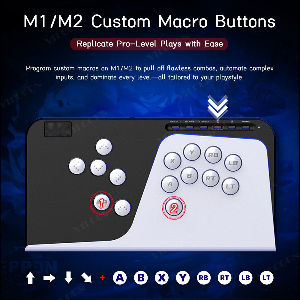 Leverless Arcade Fighting Controller All Button Gamepad For PC PS3 PS4 Switch XBOX Joystick For Hitbox Style Fight Stick
