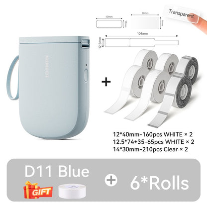 Mini Impressora de Etiquetas Portátil NIIMBOT D11 Nova Versão 300DPI Bluetooth Sem Fio Máquina de Etiquetas Impressora de Adesivos para Cozinha e Crachás