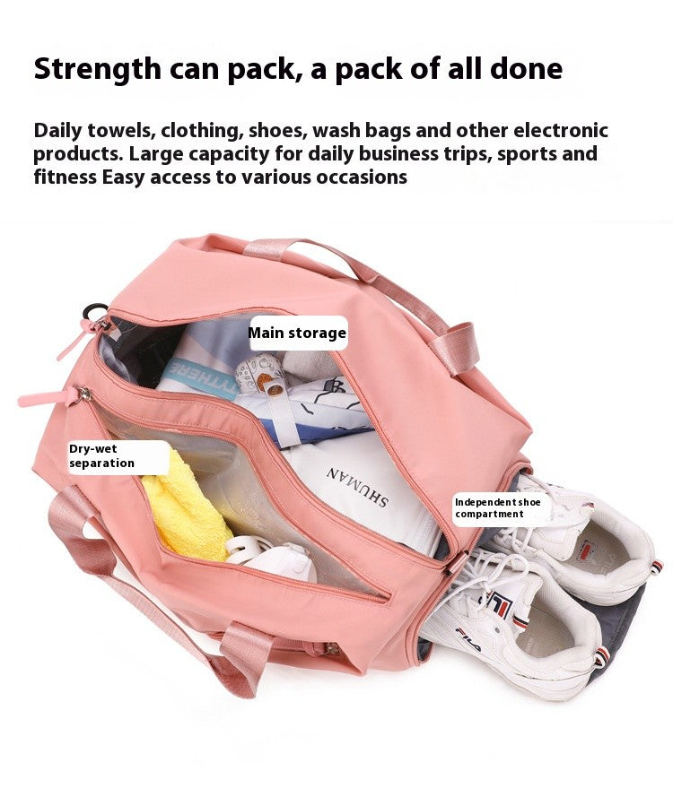 Multifunction Travel Bag Women Sports Gym Fitness Bags Dry and Wet Separation Swimming Shoulder Duffle Handbags Shoes Daypack