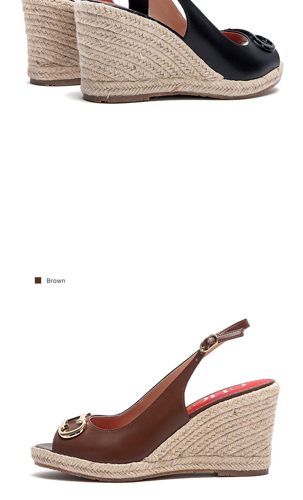 CHCH Women's Sandals Summer New Wedge Fish Mouth High Heel Open Toe Platform Summer Formal Shoes 8.5cm