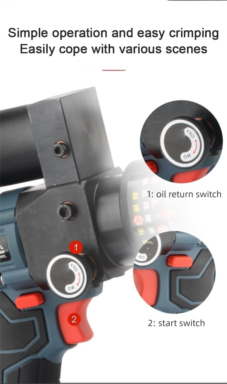 Ferramenta de Crimpagem Elétrica Hidráulica 10-240mm² Alicate Recarregável sem Escova ferramentas de eletricista Braçadeira de Fio Terminal Cobre/Alumínio