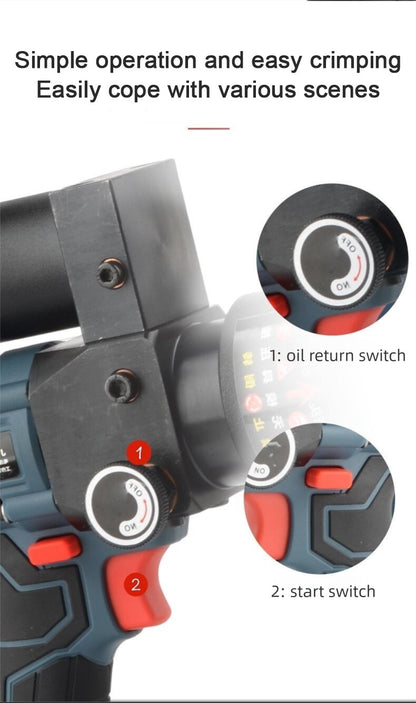 Ferramenta de Crimpagem Elétrica Hidráulica 10-240mm² Alicate Recarregável sem Escova ferramentas de eletricista Braçadeira de Fio Terminal Cobre/Alumínio