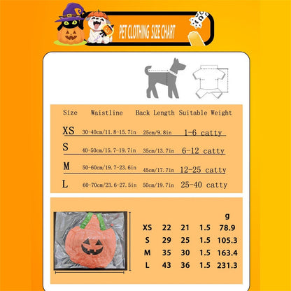 Fantasia de Abóbora Engraçada para Cães no Halloween, Lanterna, Traje de Transformação, Duas Pernas, Animal de Estimação, Chapéu Fofo de Abóbora, Jaqueta para Cães e Gatos