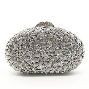 female Hollow Out Golden/black/gray Diamond Wedding Party Handbag Purse Women Crystal Clutch Evening Minaudiere Bag mom gifts