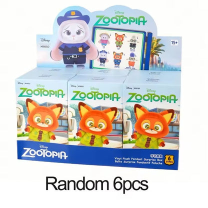 Novo em estoque Zootopia 2 Pelúcia Vinil Chaveiro Caixa Surpresa Brinquedo Colecionável Presente para Meninas Animais Mistério Brinquedos Tendência Infantil