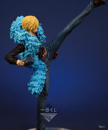 16CM Anime One Piece Sanji Figure 20th Anniversary Blue Set Boneco Modelo Brinquedo Colecionável Action Figure PVC