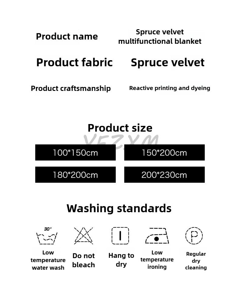Super Thick and Warm Flannel Blanket Super Soft Fluffy Queen Size Bed Blanket Cozy Skin-friendly Multifunctional Nap Blanket