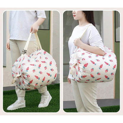 Large Foldable Shopping Bag Reusable Eco Bag Grocery Package Beach Toy Storage Bags Shoulder Cute Printing Pouch Tote Pouch